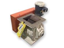 8" Horizon Systems, Rotary Valve w/Drive, Carbon Steel, Cast Iron, 8-Vane Rotor, 8" x 8" Inlet, 13" H Inlet