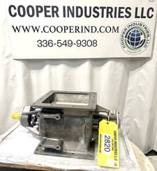 14" MAC Semco #OBRV-02-SS, Rotary Airlock, Stainless Steel, 14" x 14" Inlet/Outlet, 10" H Inlet to Outlet