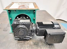 10" Sigo, Rotary Airlock, Carbon Steel, 11" x 11" Inlet/Outlet, 12" Inlet to Outlet, 18 RPM Rotor, 0.75 HP