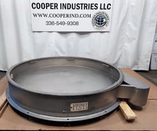 60" Round Stainless Screener Base Decks, 3 Qty., 8" Single Outlet, Bolt On & Clamp On Styles