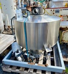 12 cu.ft. Stainless Steel Weigh Bin, 36 diameter x 18" straight side