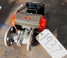 Image for 1" JFlow Controls #JFC065, Stainless Steel Ball Valve w/Actuator, 115 psi, Never Used