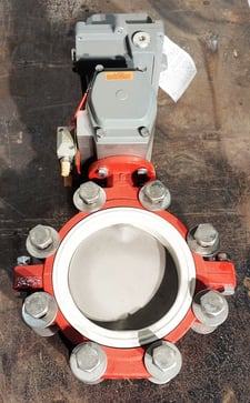 6" Ultraflo, Butterfly Valve, Carbon Steel, Double Acting, 2 Qty., 140 psi