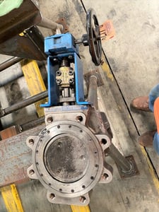 6" Jamesbury Wafer-Sphere, Manual Butterfly Valve, Stainless Steel Disc, 175 psi @ 500 F