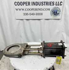 12" Fabri Valve, Pneumatic Knife Gate, Stainless, 17" Bolt Hole diameter