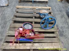 Assorted Butterfly & Knife Gate Manual Valves, (3) Butterfly & (1) Knife Gate Valves, 150 psi