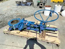 10" DeZurik #KSV, Manual Knife Gate Valve, 740 psi CWP, 300 psi Nominal Valve Class, 180 F max., Never Used
