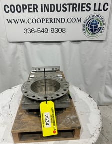 10" Salina Vortex #JA-10-P, Knife Gate, Stainless, Manual Slide, 6" Inlet to Outlet