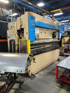150 Ton, LVD #150JS10, hydraulic press brake, 10' overall, 98" between housing, 5.12" stroke, front safety