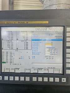 5.1" Doosan #DBC-130LII, horizontal boring mill table type, 157.4" X, 98.4" Y, 63" Z, 2500 RPM, #50, 40 HP