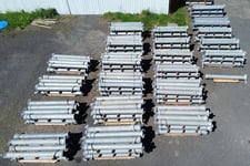 Bauer 12" galvanized pipe, approx 3/16"thick, 200+ pieces available from 9'10"-11' 1"L