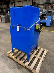 Intercont Products #TLW-2, rotary basket batch washer, 25" diameter x 9" D, 3 HP, 50 PSI, 26 GPM, 12 carbon
