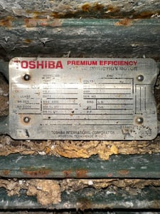 200 HP 1185 RPM Toshiba, Frame 449T, TEFC, BB, 460 Volts, Offered electrically OK or Rebuilt with Warranty (3