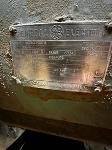 300 HP 1190 RPM General Electric, Frame 6344S, ODP, 2300 Volts