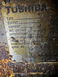 4000 HP 1790 RPM Toshiba, Frame 560-1800, 1.15 service factor, 13800 Volts (2 Available)
