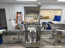 Image for Accutek, Automatic Bottle Fill Line, 6 head overflow fill, quill capacity, tamper evident neck bander, w/ conveyors, 2019