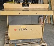 SCM #T-120/C, heavy duty shaper, 5.5 HP, 6.3 amps, 41" x 35" table, 1-1/4" spindle, 5 speed