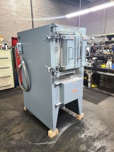 Inert Atmosphere Dual Chamber Furnace, Lucifer #82AM-K24, fire brick lining, Honeywell temperature controls