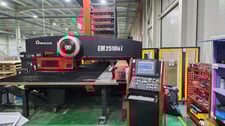 22 Ton, Amada #EM-2510NT, CNC turret punch, 50" x 196" sheet, 45 station, 4 automatic index, NT Control