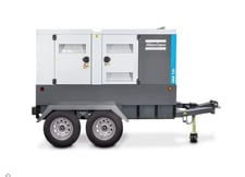 100/125 KW Atlas Copco #QAS125-MVT, diesel trailer generator, John Deere, 4 cyl, T4F, liquid-cooled, sound