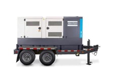 120/150 KW Atlas Copco #QAS150, diesel trailer generator, John Deere, 6 cyl, T4F, liquid-cooled, sound