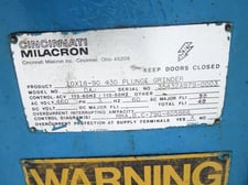 10" x 18" Cincinnati #430-DA, plain cylindrical grinder, Plunge Type, 24" x 8" grinding wheel, 8500 FPM, 25