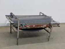 47-3/4" wide x 7.5' long, Douglas Machine flexlink table top conveyor, with 4" H x 80" L adjustable lane