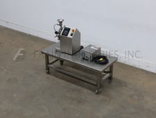 Fitzpatrick #L1A, lab size Stainless steel reduction hammer mill, with impact hammers