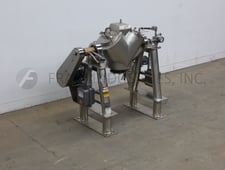 1 cu.ft. Patterson, 316 Stainless Steel, jacketed, vacuum, twin shell mixer/dryer, 5 HP, 30 psi