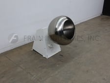 24" Stokes #900-1-8, 304 Stainless Steel, apple shaped coating pan, 42" dia. x 33" deep coating bowl, 2 HP