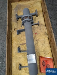 3 sq.ft., 150 psi shell, 150 psi tube, Pfaudler, Shell & Tube Heat Exchanger, carbon steel, (7) 0.75"