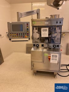 6.5 Ton Manesty #Unipress, IPR Tablet Press, 34-Station, 244800 TPH, 11 mm max tablet diameter, 17.46 mm fill