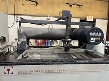 Omax #2652, waterjet cutting, 52" X, 26" Y, 8" Z, 50000 psi, 40 HP, P3050V pump, 2005