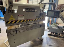 60 Ton, Accurpress #7606, CNC hydraulic press brake, 6' overall, 52" between housing, 8" stroke, 10 HP, 1996