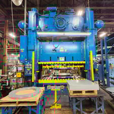 600 Ton Verson S2-600-108-54, 12" Stroke, 108" X 54" Bed, 38.5" Shut Height, 25-SPM, 1978