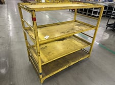 4-Tier heavy duty steel mobile utility rack, 56" x 29" x 56"