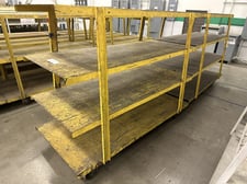 4-tier heavy duty welded steel bar & pipe mobile r, 80" x 36" x 62"
