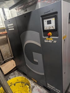 132 psig, Atlas Copco #GA45PLUS, Rotary Screw Air Compressor, 60 HP (3 available)