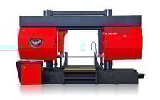 40.2" x 40.2" RMT S-FAB #C-40-40, semi automatic column bandsaw, chip conveyor, variable speed 328 FPM, 374"