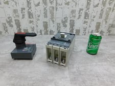 150 Amps, ABB Instantaneous Trip Circuit Breaker, SACE T4N 250, 3 Pole, 600 Volts, Used