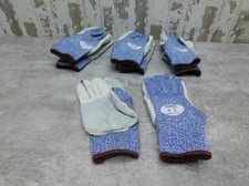4 NEW Pair Global Samurai Gloves, CR900LF-9, Large 7 Ga. HDPE Liner Leather Palm