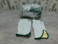 12 NEW Pairs Wellsaw Lamont Grain Leather Gloves W/Cut Resistant Liner Y0104M, Med