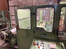 Moller #TRW-1000, 40" wrapping paper rewinder, counter roll machine, up to 9-7/8" OD rolls