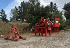 Morbark #640, Debarker, 3-strand infeed, outfeed trough, 2000