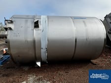 4100 Gal ICCNW Mix Tank, 304 Stainless Steel, 3 HP, 90" diameter x 144", agitator & baffles, 2021 (5