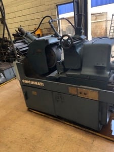 Cincinnati No. 2 Mdl. O-M, centerless grinder, 8" thru-feed work rest, 20" diameter grinding wheel