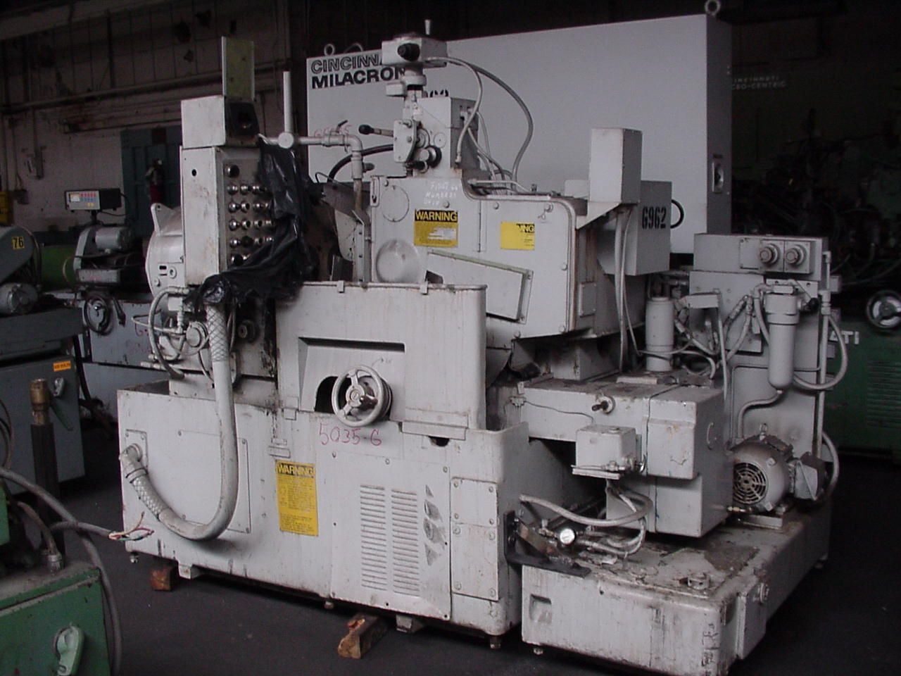 Cincinnati #1, Microcentric chucking grinder, 4" diameter work capacity, 20" diameter x 3" width x 12" hole