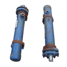 4.5 sq.ft., 150 psi shell, 150 psi tube, Itt Bell & Gossett #SU-42-2, shell & tube heat exchanger, 1995