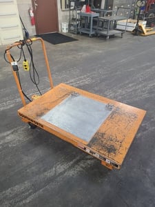 1500 lb. Southworth #CLL1.5-35, hydraulic lift table, 36" x 54" table surface, power raise & lower
