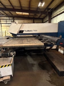24 Ton, Trumpf #Trumatic-7000, CNC turret punch, 22 station, 5' x10' tbl, 4000 watts, Bosh Control, ball